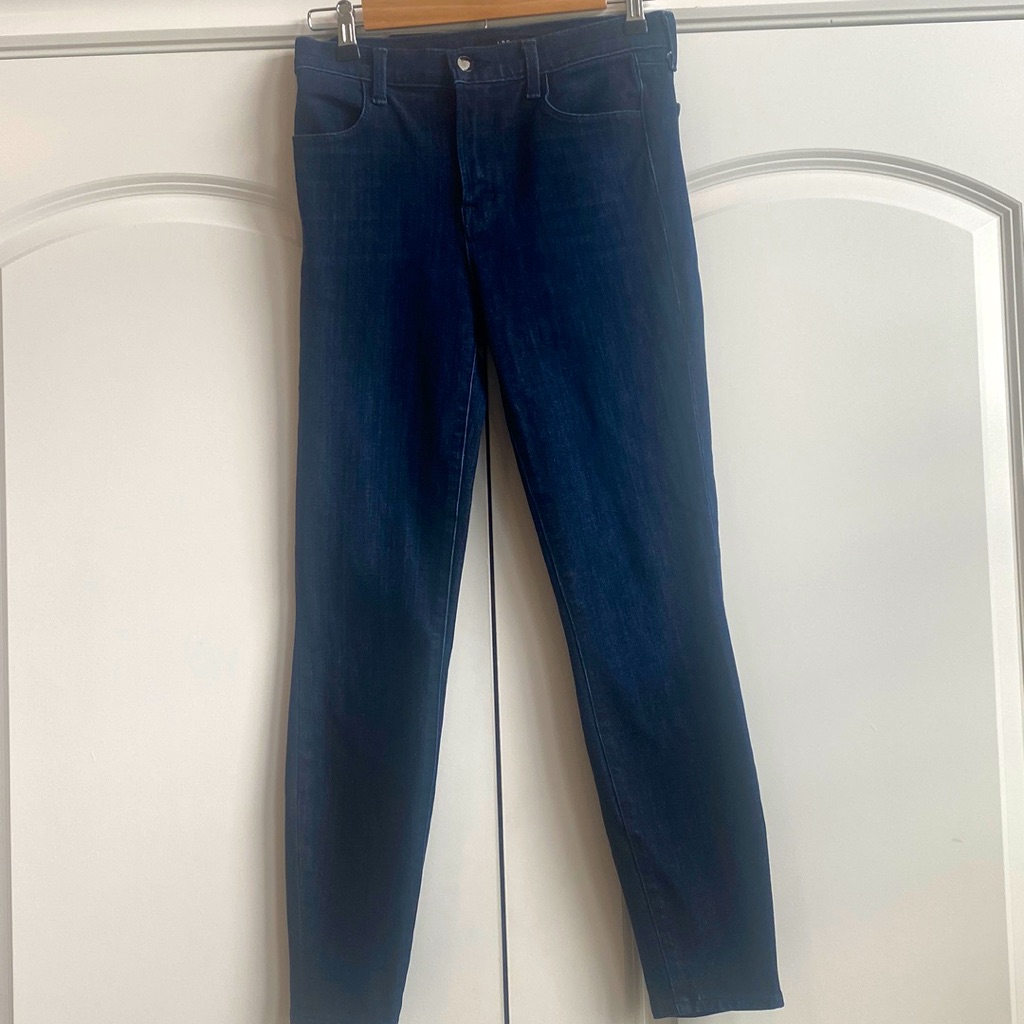 J Brand Dark Denim Straight Leg Skinny Jeans